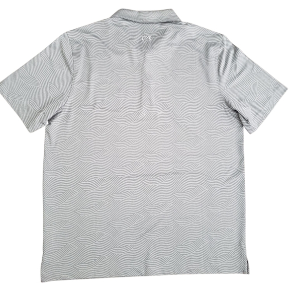Cutter & Buck Grey Pattern Golf Polo Large - Picture 3 of 3